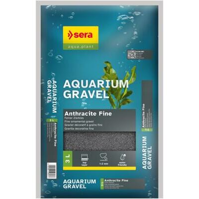 Aquarium Gravel Anthracite Fine 3 L