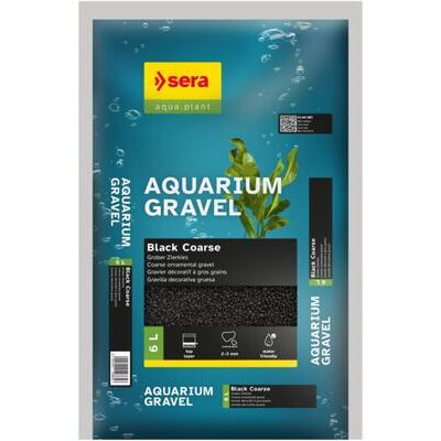 Aquarium Gravel Black Coarse 6 L