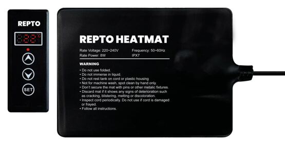 REPTO HEIZMATTE MIT THERMOSTAT 8 WATT 20X15 CM