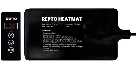 REPTO HEIZMATTE MIT THERMOSTAT 4 WATT 18X10 CM