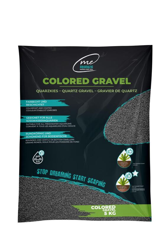 Me Colored Gravel Granite Grey, 1-2 mm (5 kg)