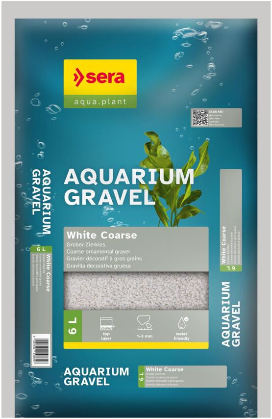 Aquarium Gravel White Coarse 6 L
