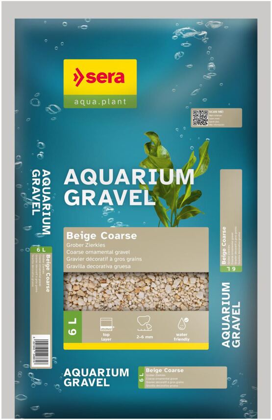 Aquarium Gravel Beige Coarse 6 L