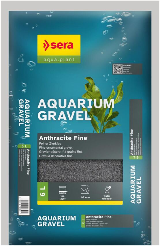 Aquarium Gravel Anthracite Fine 6 L