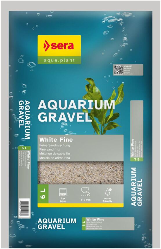 Aquarium Gravel White Fine 6 L