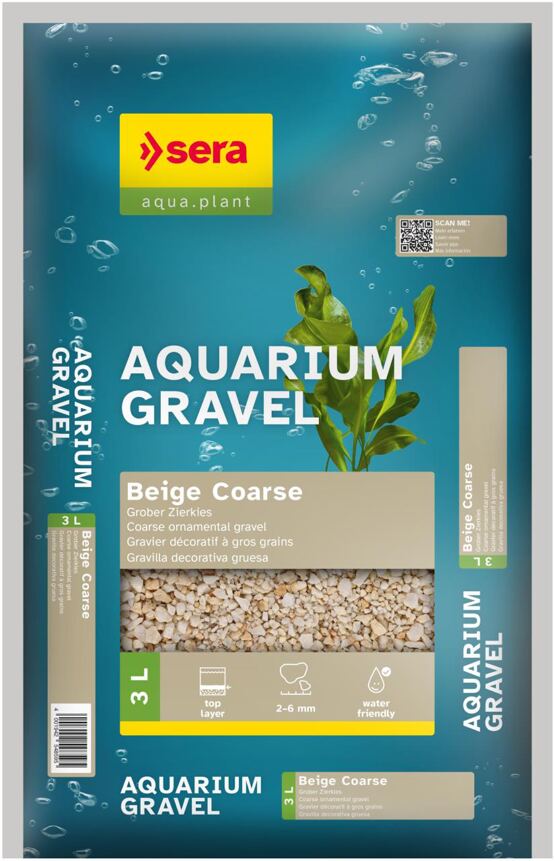 Aquarium Gravel Beige Coarse 3 L