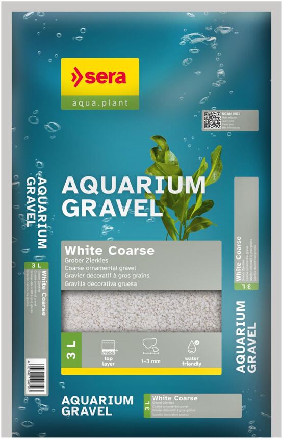 Aquarium Gravel White Coarse 3 L